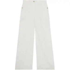 REISS ASHBY Linen Wide Leg Trousers